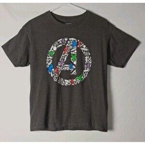 Marvel Boys Medium Avengers Logo T Shirt Gray